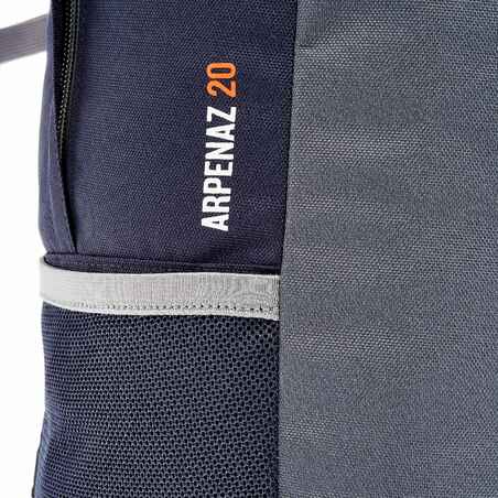 حقيبة ظهر Arpenaz 20 لتر للتنزه/ أسود - مثالية للتنزه ليوم كامل.