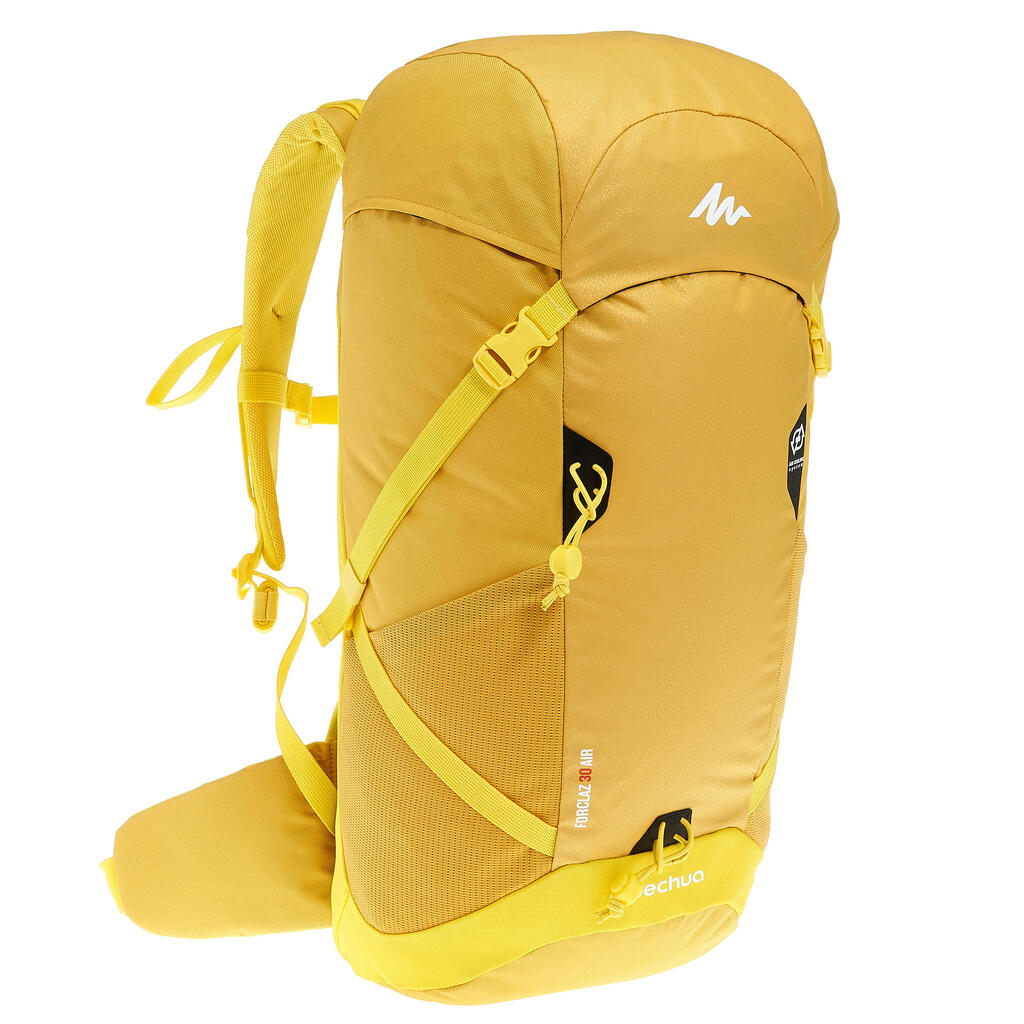 Forclaz 30 air backpack yellow: air cooling label - regulates back perspiration