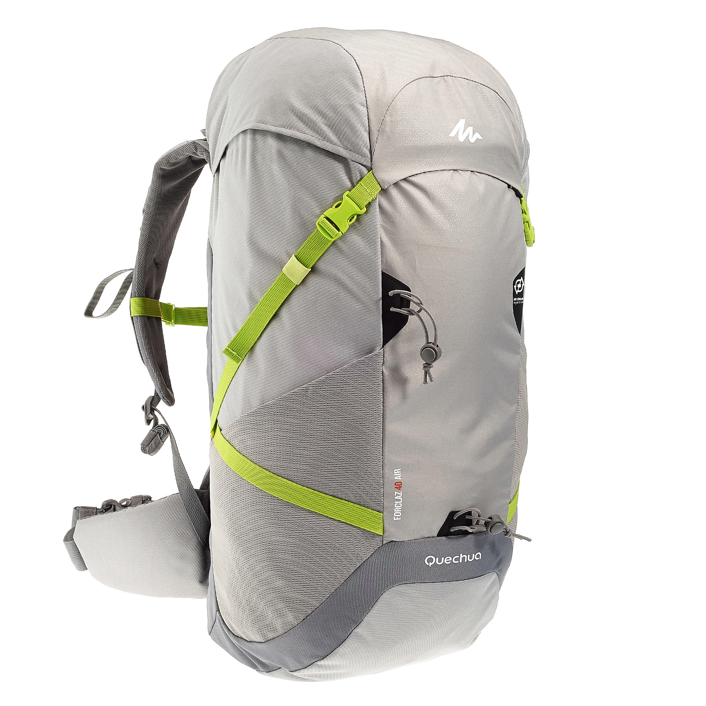 FORCLAZ 40 AIR backpack BLUE: AIR COOLING Label - regulates back perspiration 1/19