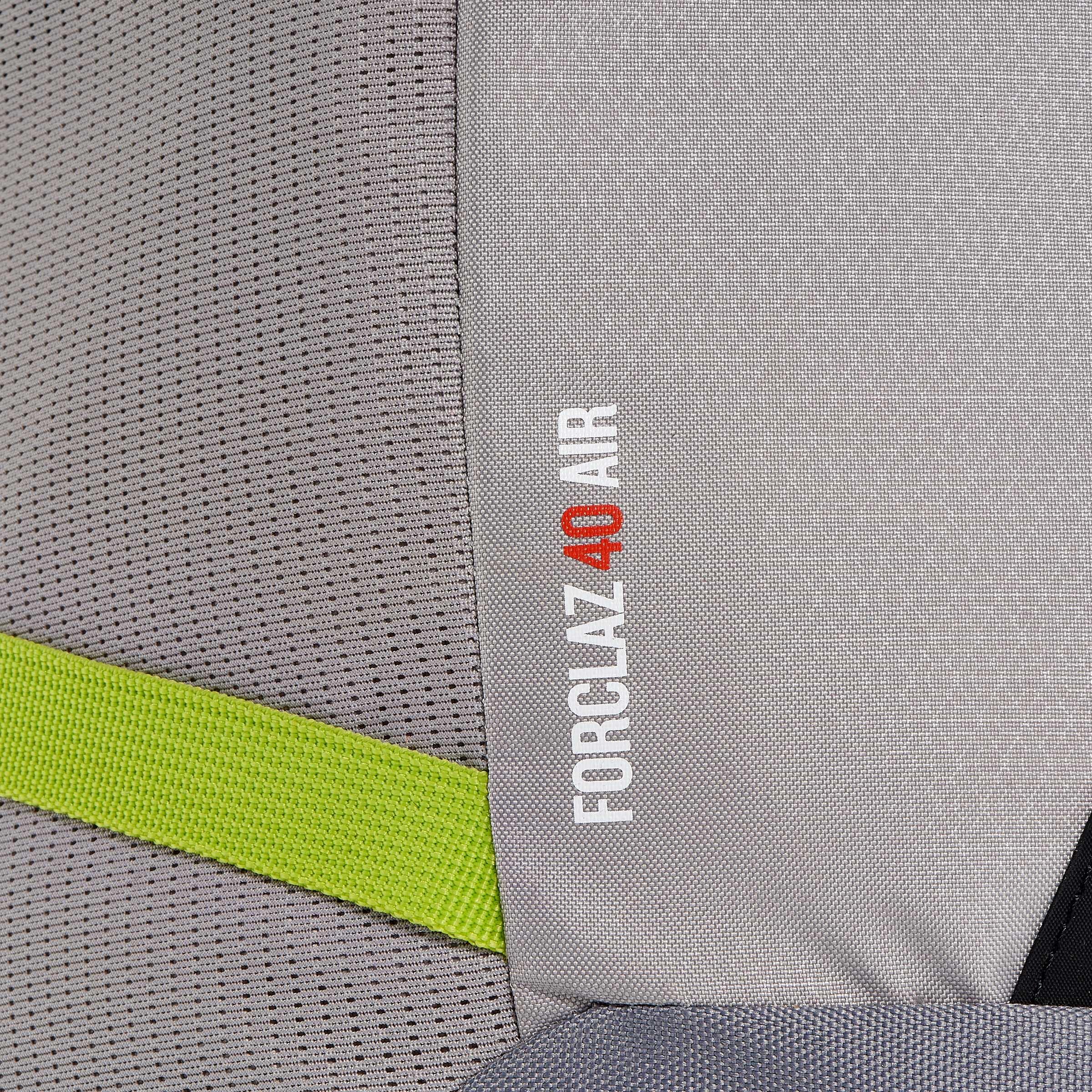 FORCLAZ 40 AIR backpack BLUE: AIR COOLING Label - regulates back perspiration 13/19