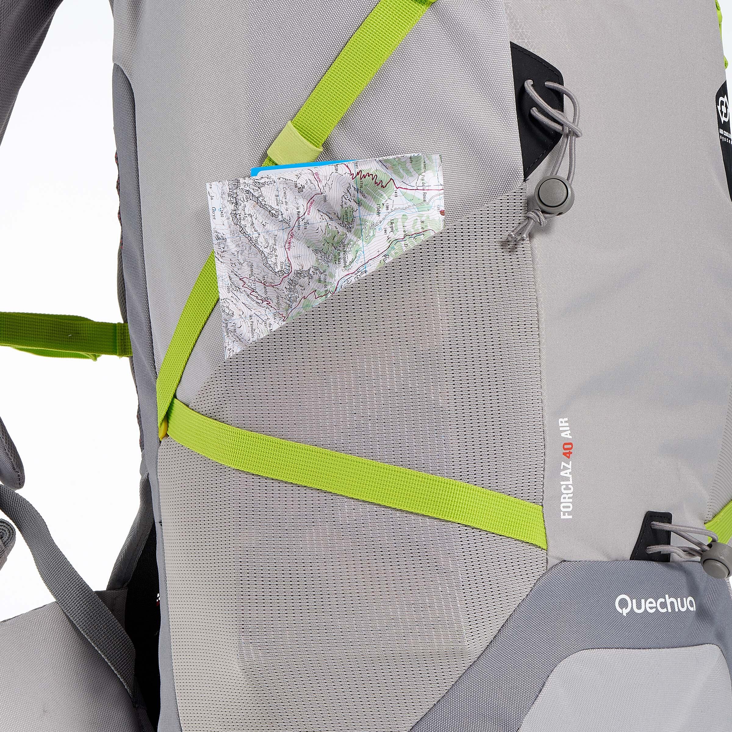 FORCLAZ 40 AIR backpack BLUE: AIR COOLING Label - regulates back perspiration 16/19