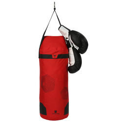 Ensemble initiation boxe enfant : sac rouge + gants noirs