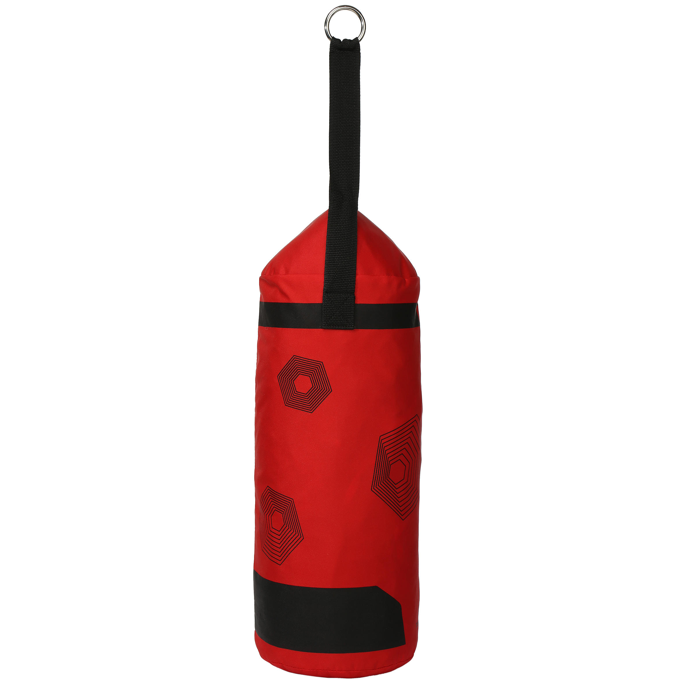 Kids' Beginner Boxing Bag Set: Red Bag + Black Gloves 2/16