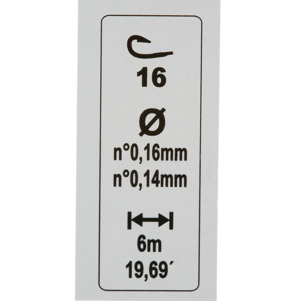 Montaža za ribolov RL Lakesensiv H14/H16 0,4 g /0,6 g x 2