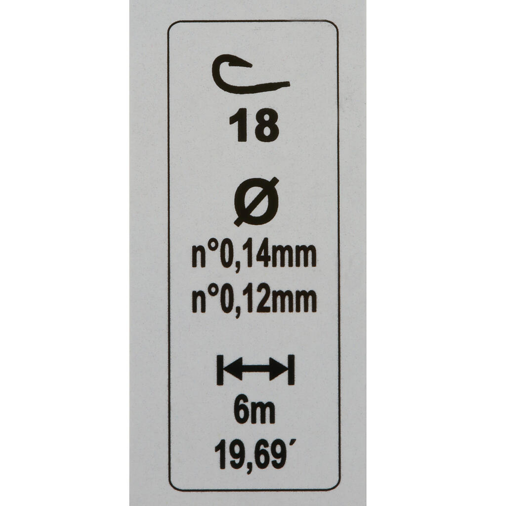 Rybárska montáž na lov na kaprodrómoch Súprava Rl Lakensiv H12/16 0,4/0,6g, 2 ks