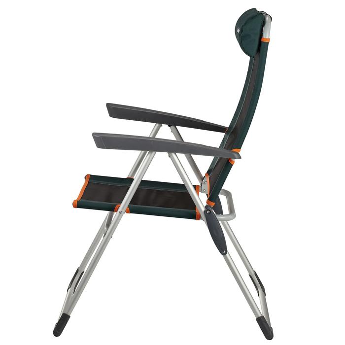 COMFORTABLE RECLINING CHAIR FOR CAMPING BLUE Decathlon