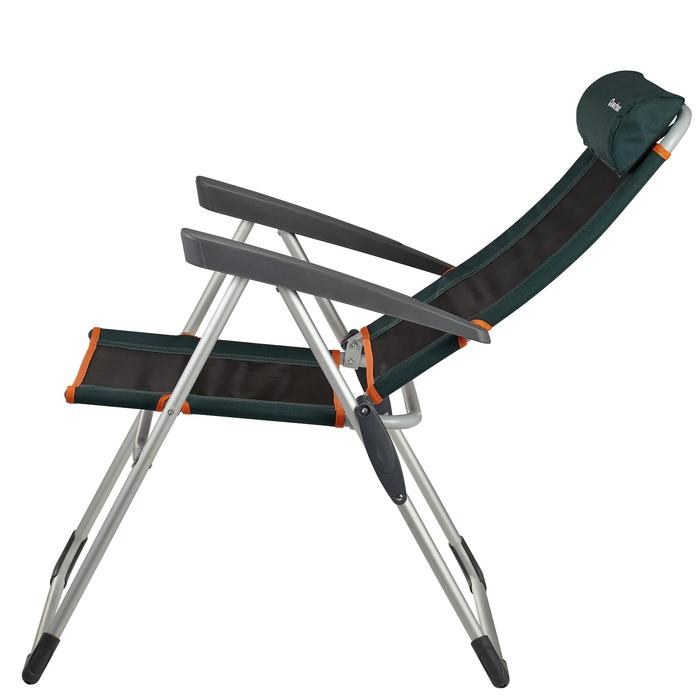 COMFORTABLE RECLINING CHAIR FOR CAMPING BLUE Decathlon