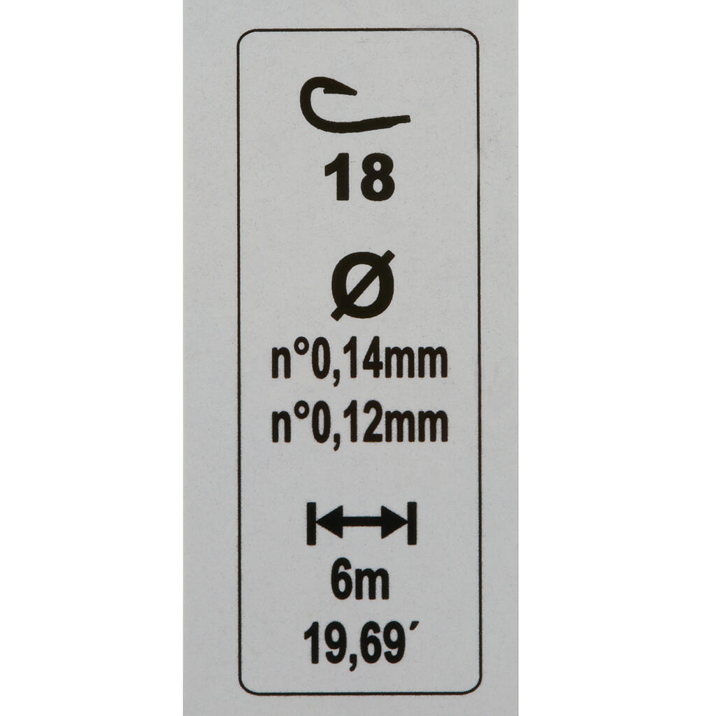 Vorfach Stippangeln RL Pole Riverthin 2 g, Hakengröße 16