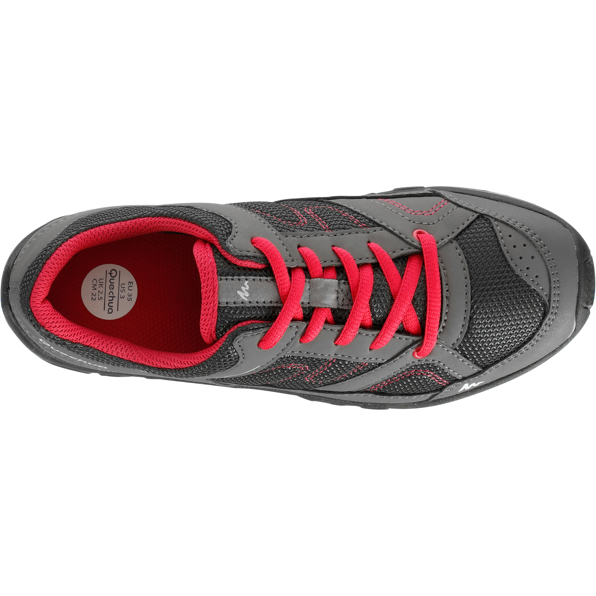 Arpenaz 50 Children's Hiking Shoes pink laces 6/11