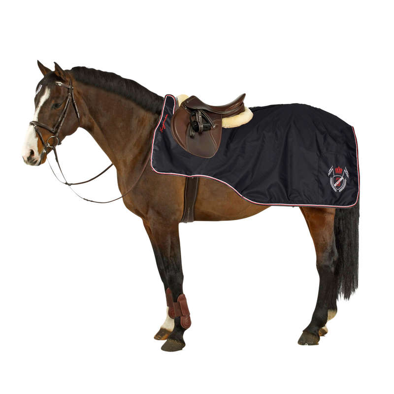 FOUGANZA HORSE RIDING EXERCISE SHEET BLACK Decathlon