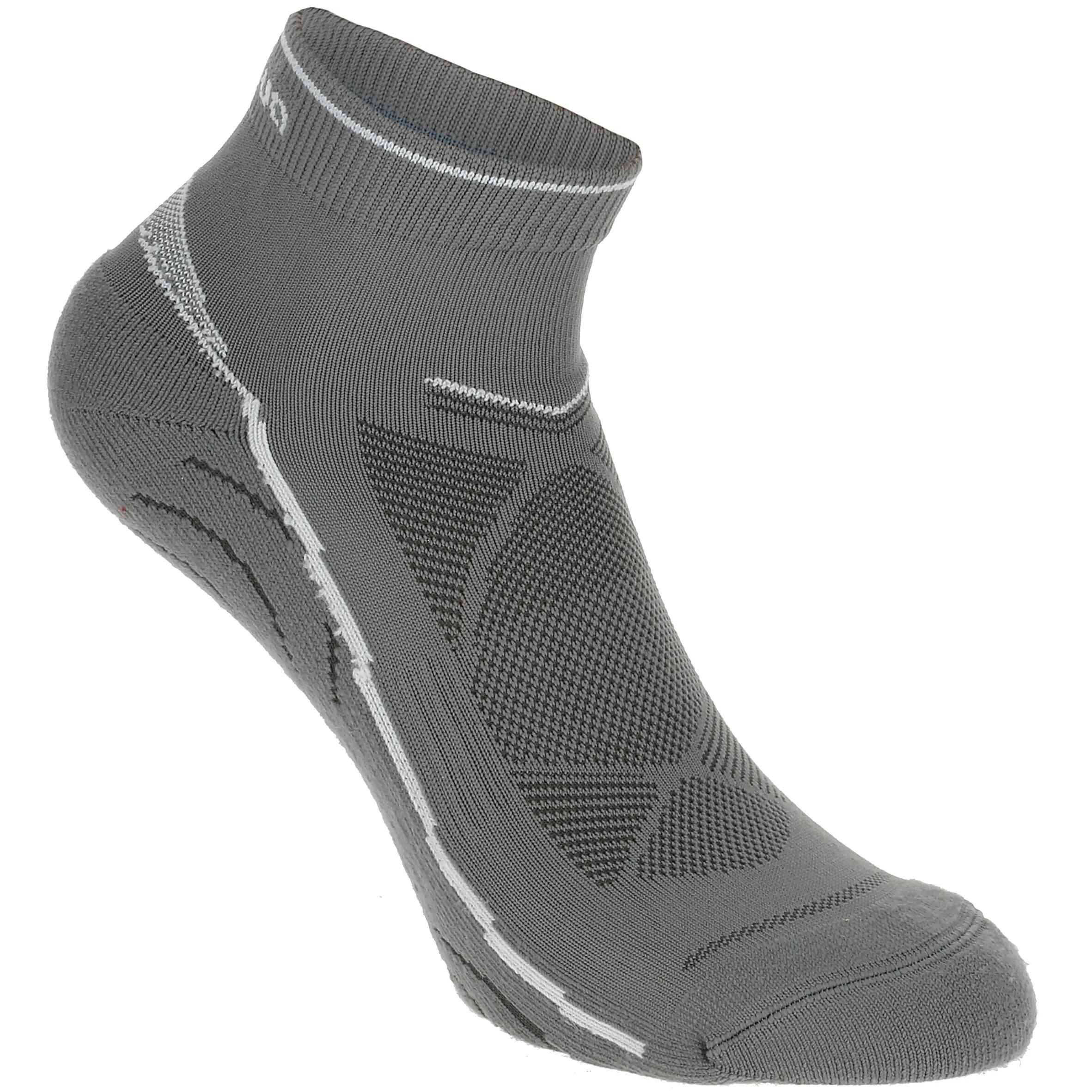Forclaz 100 adult low cut hiking socks 2 pairs - grey. 2/8