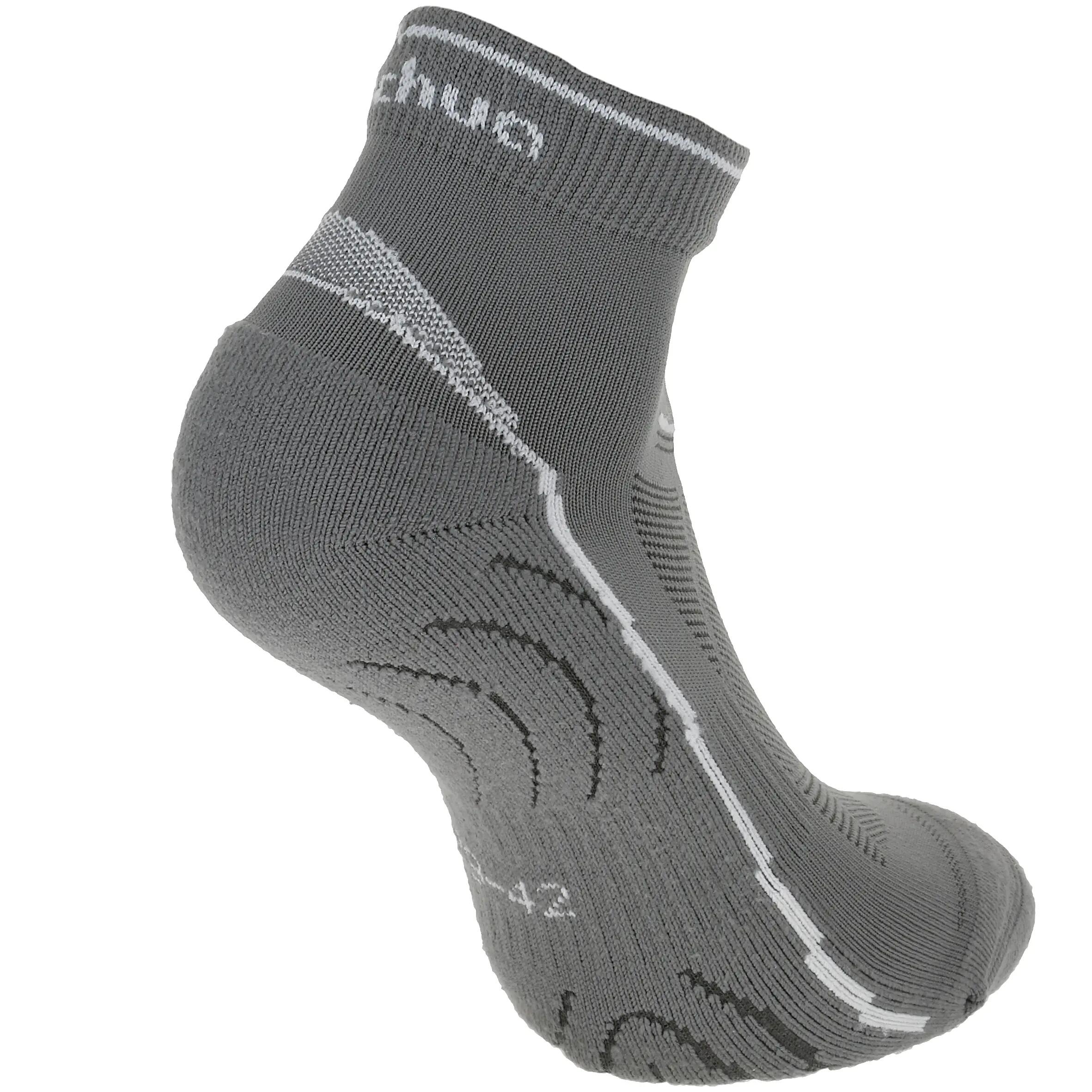 Forclaz 100 adult low cut hiking socks 2 pairs - grey. 3/8