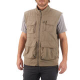 Men multi-pocket travelling  gilet 100 beige