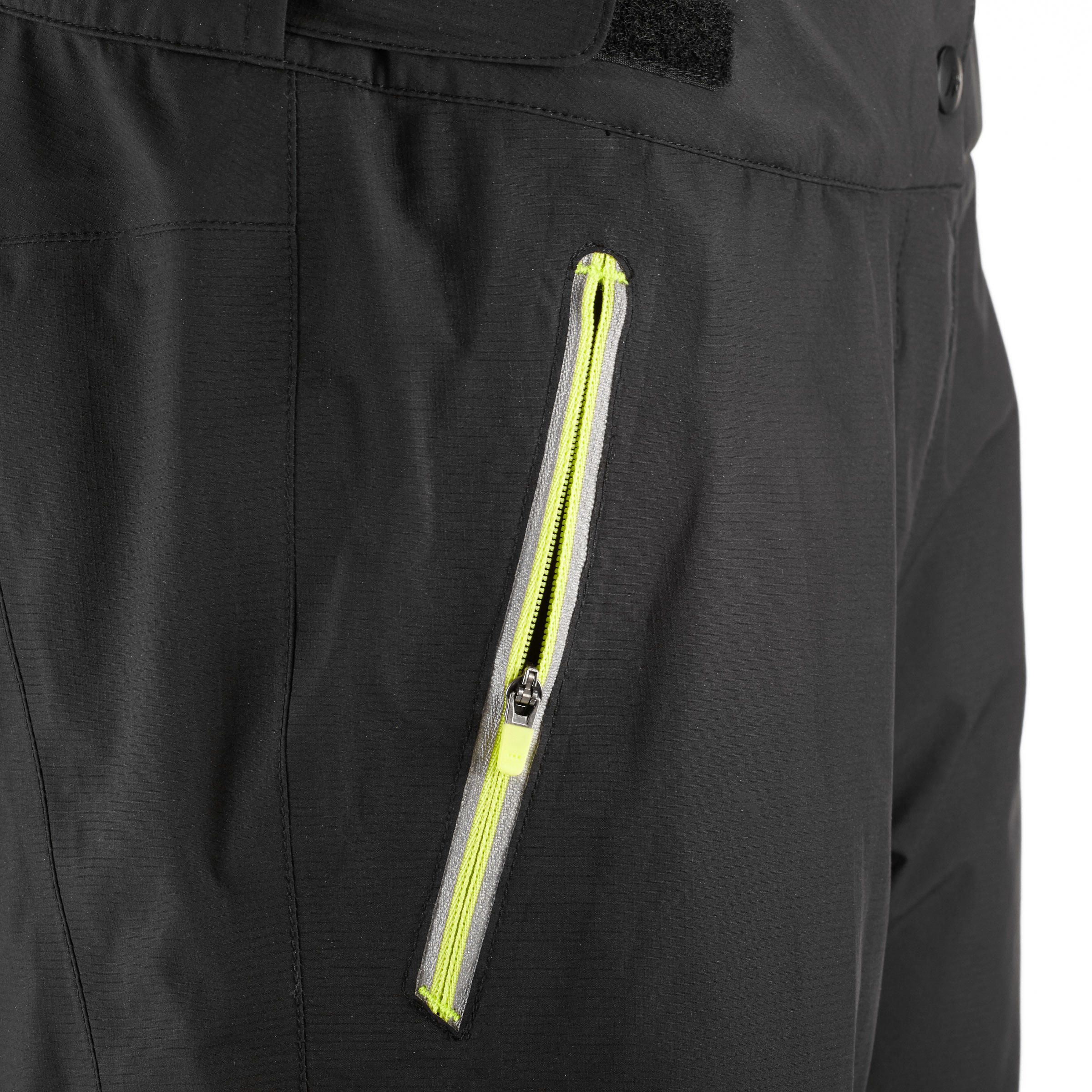 Mountain trail Men's hiking waterproof rain overtrousers - Black. 6/13