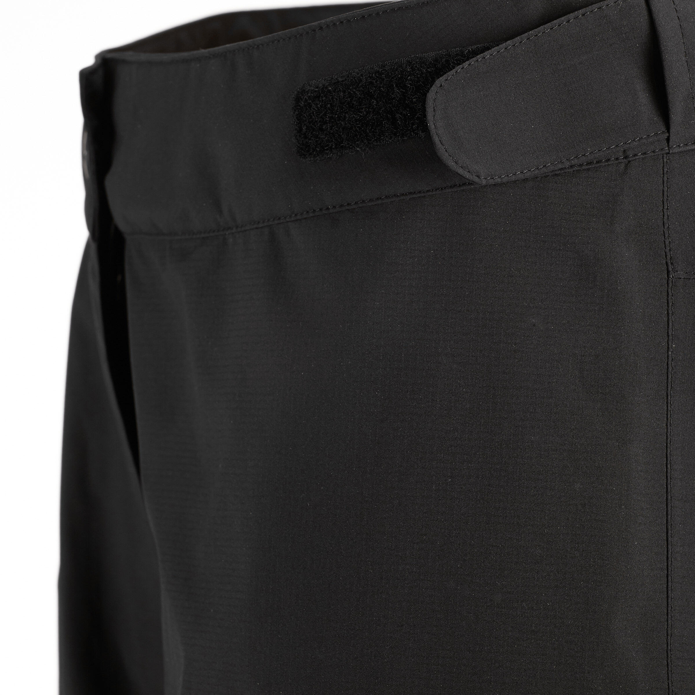 Mountain trail Men's hiking waterproof rain overtrousers - Black. 8/13