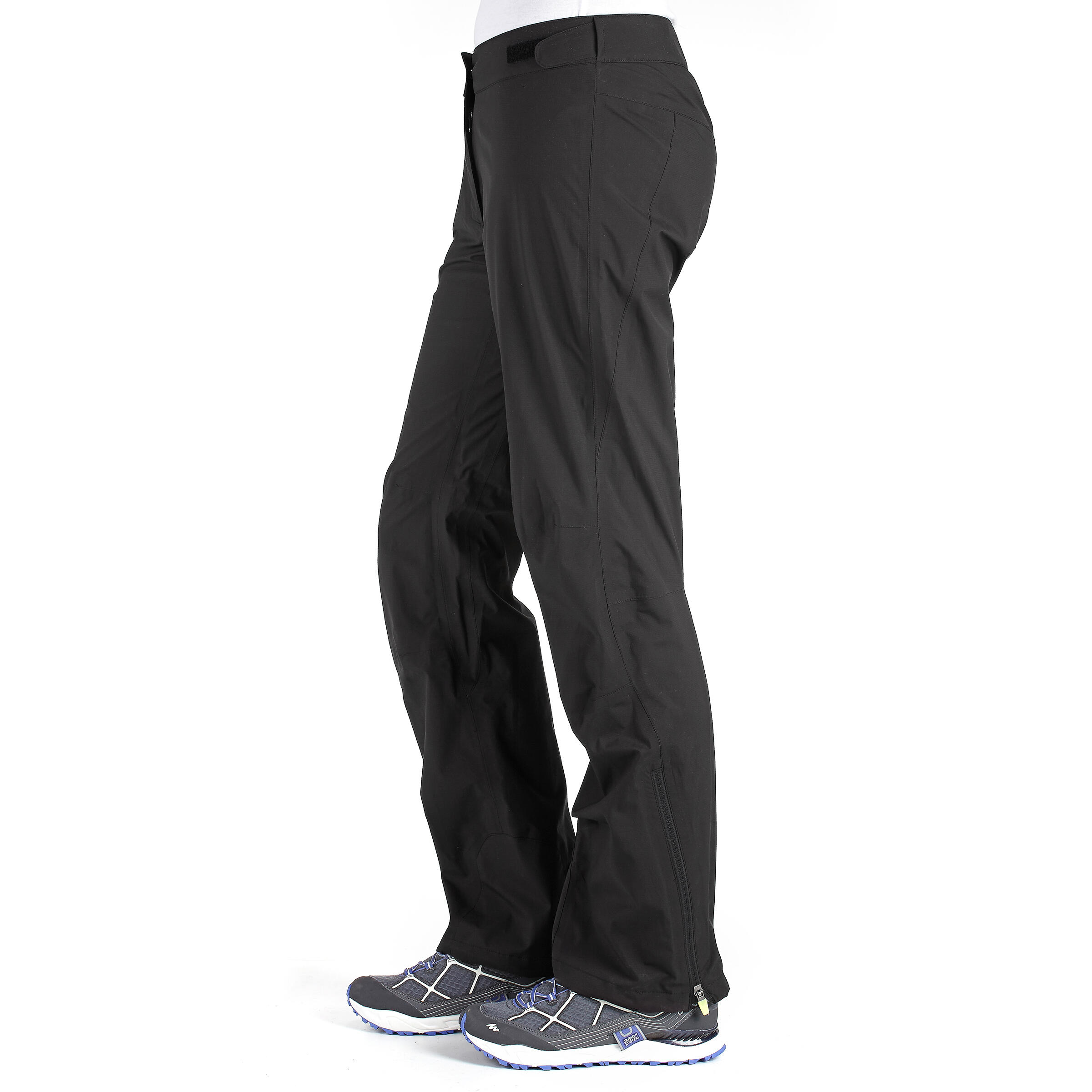 Mountain trail Men's hiking waterproof rain overtrousers - Black. 5/13