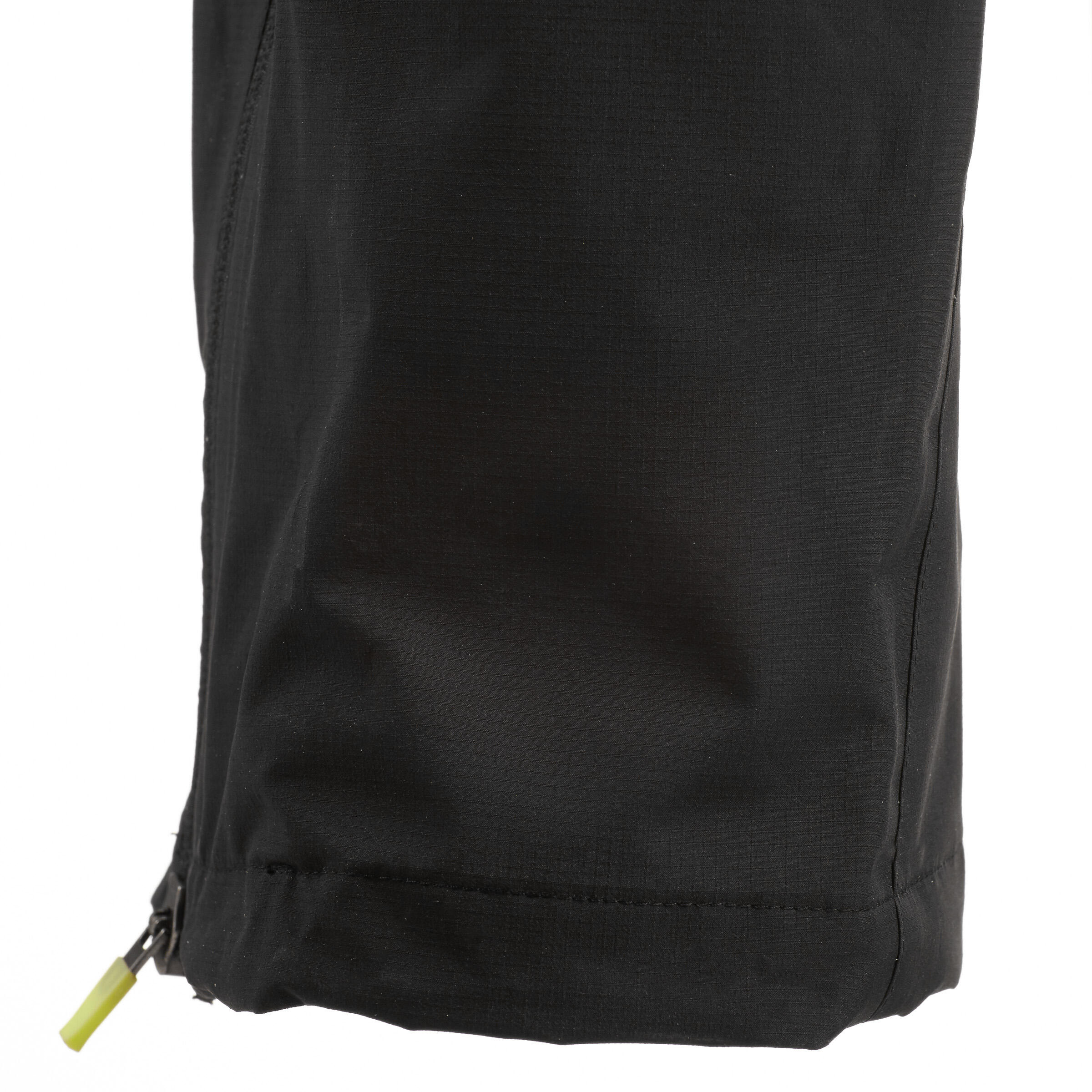 Mountain trail Men's hiking waterproof rain overtrousers - Black. 12/13