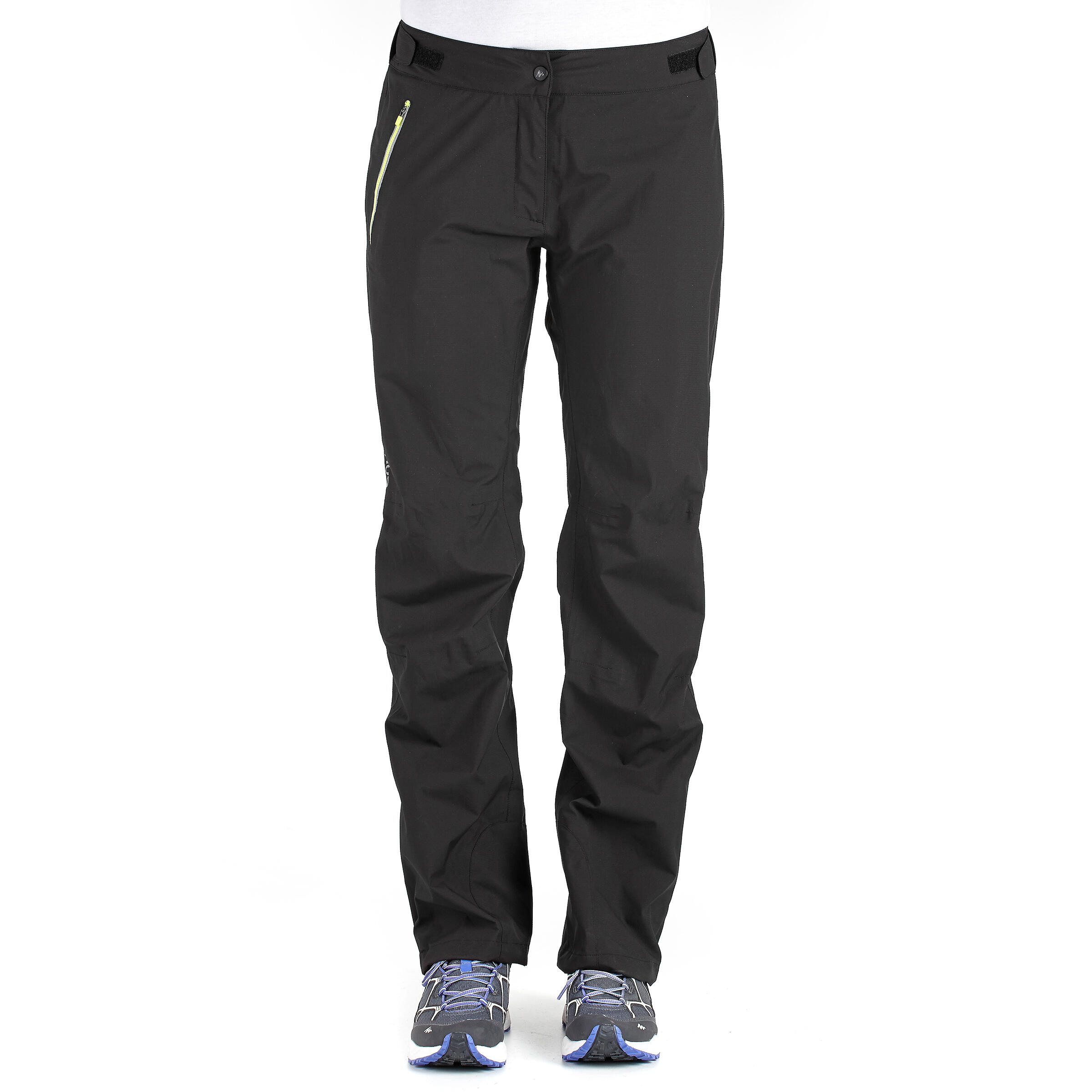 Mountain trail Men's hiking waterproof rain overtrousers - Black. 4/13