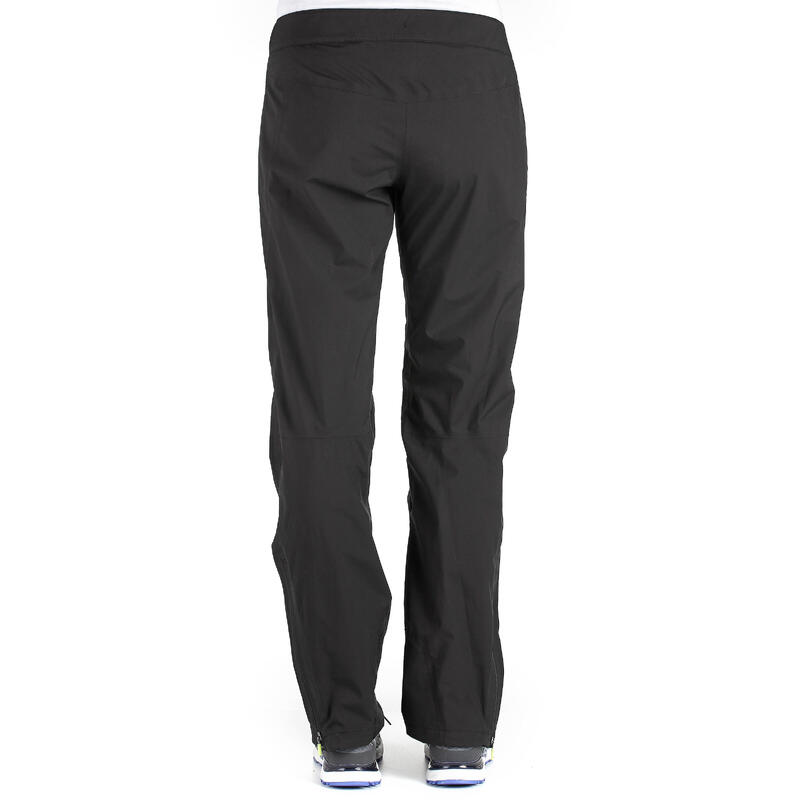 Sobrepantalón impermeable de travesía Mountain trail mujer negro