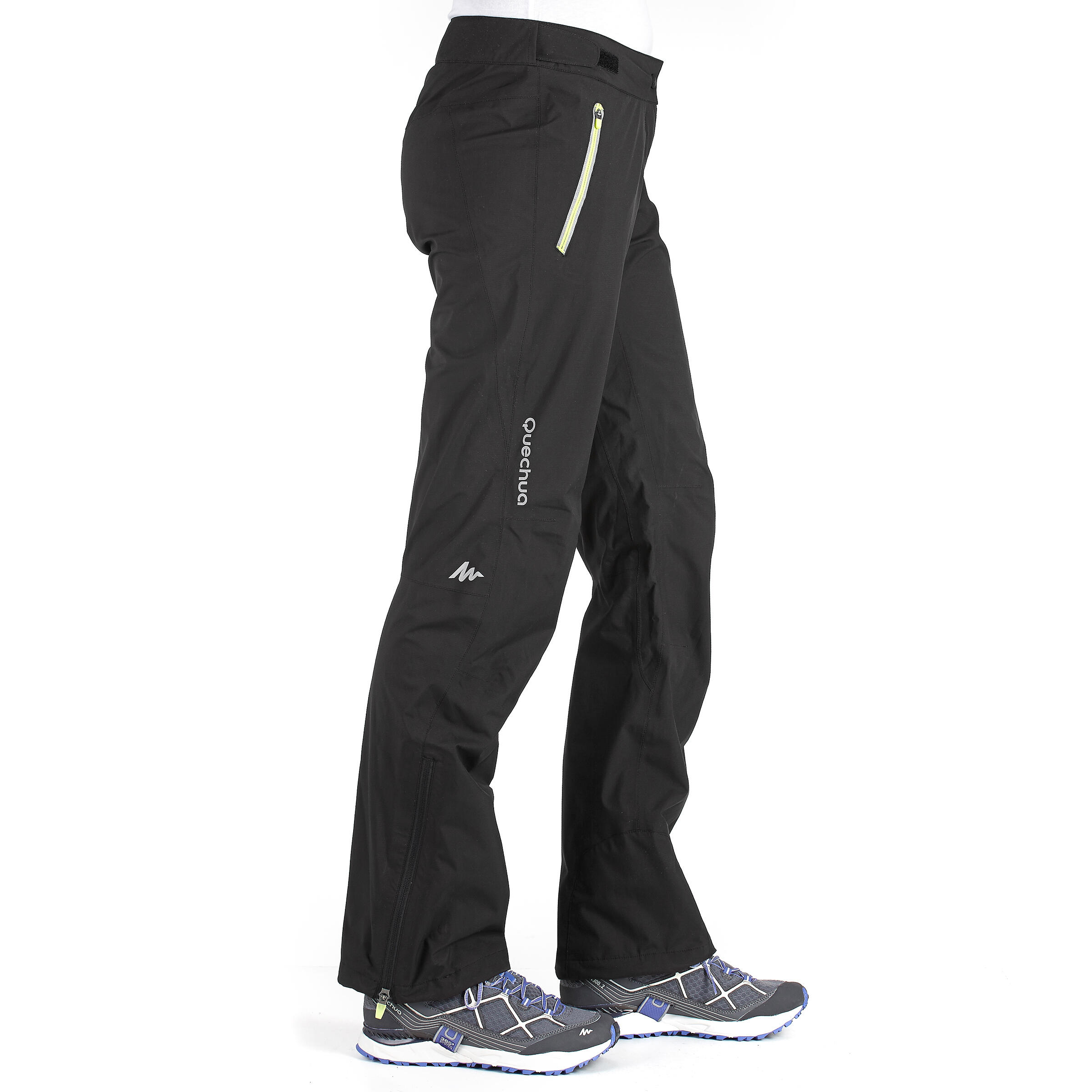 Mountain trail Men's hiking waterproof rain overtrousers - Black. 3/13