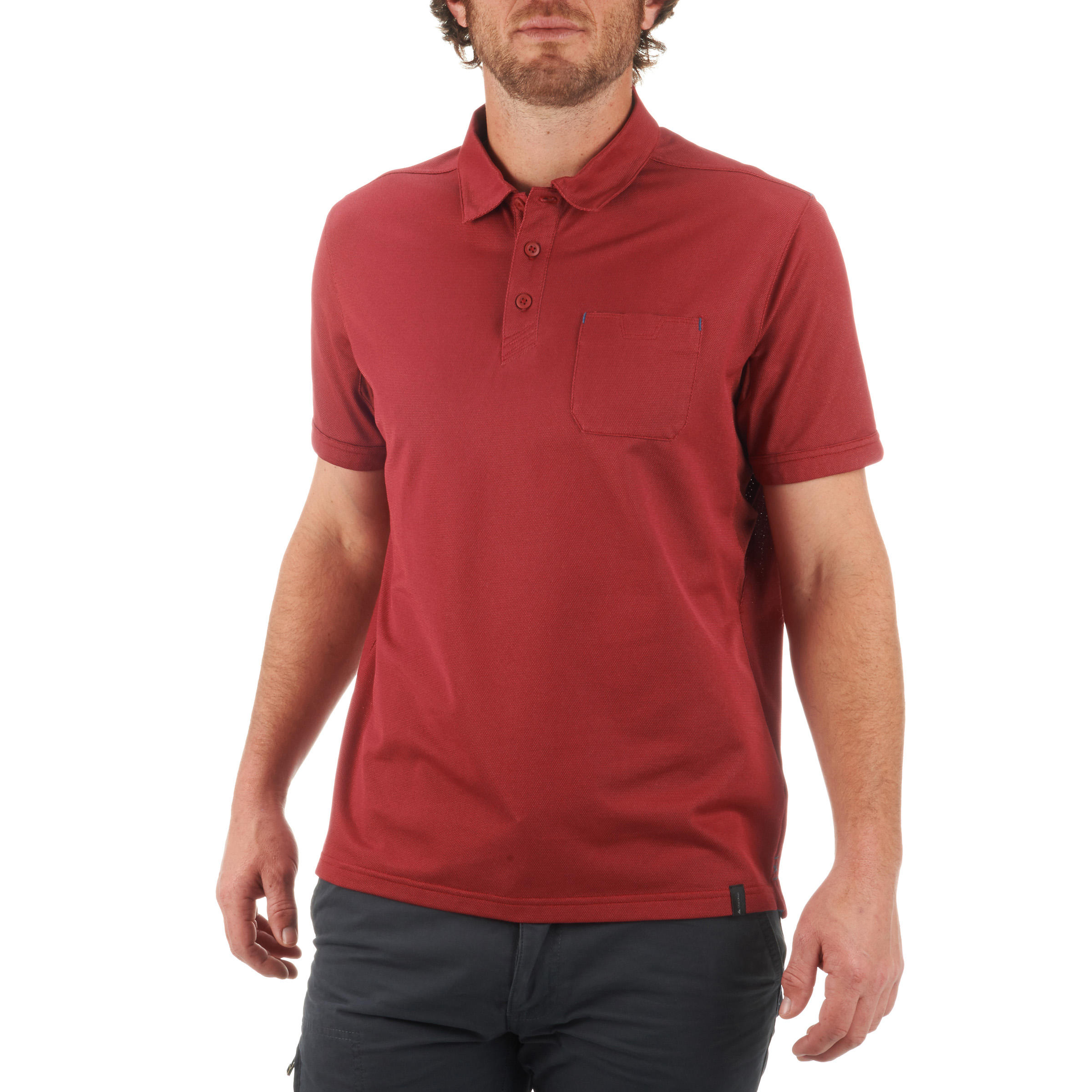 Arpenaz 500 men's Hiking Polo - Red 2/13