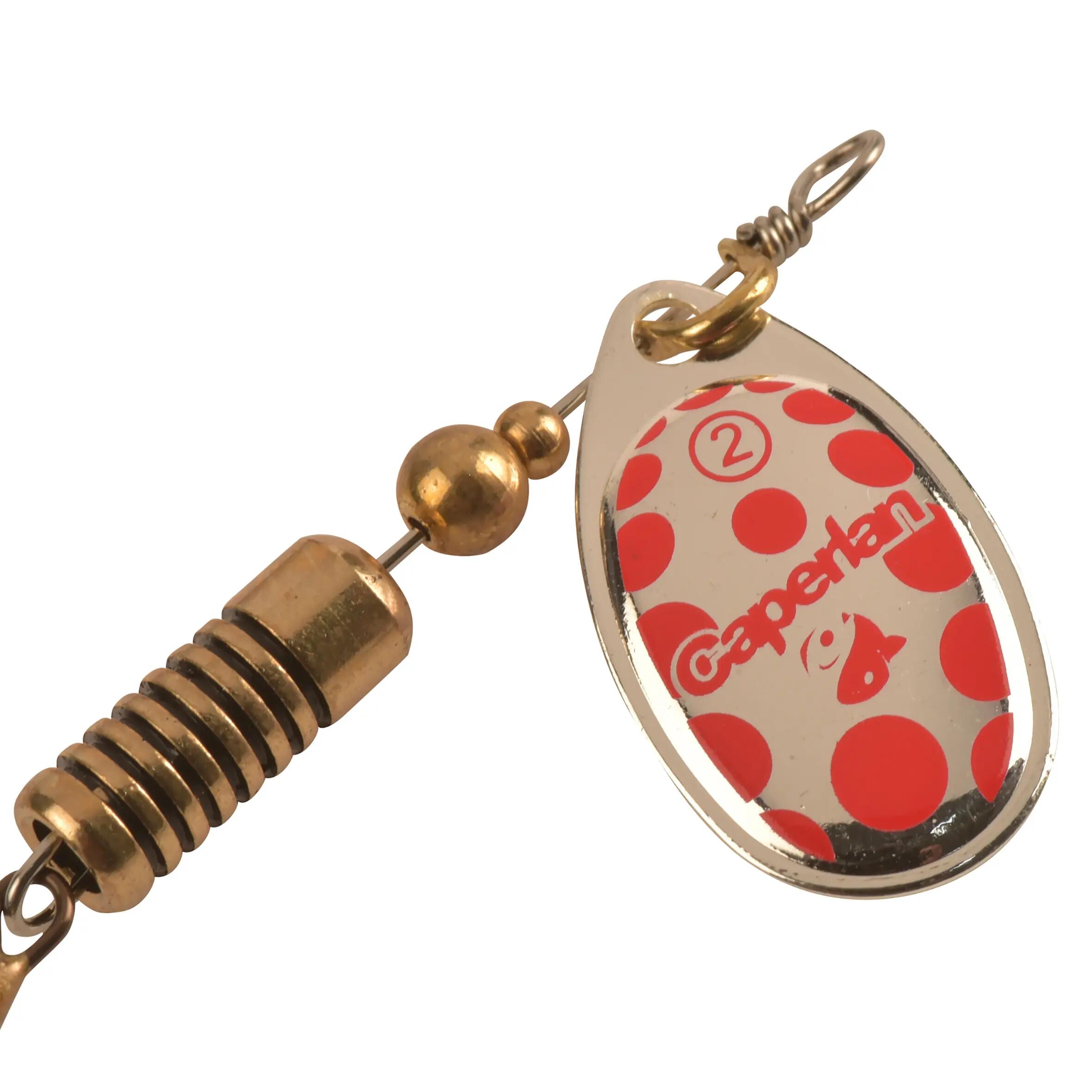 Weta #2/#3 Fishing Spinner - Silver/Red Dots 2/4