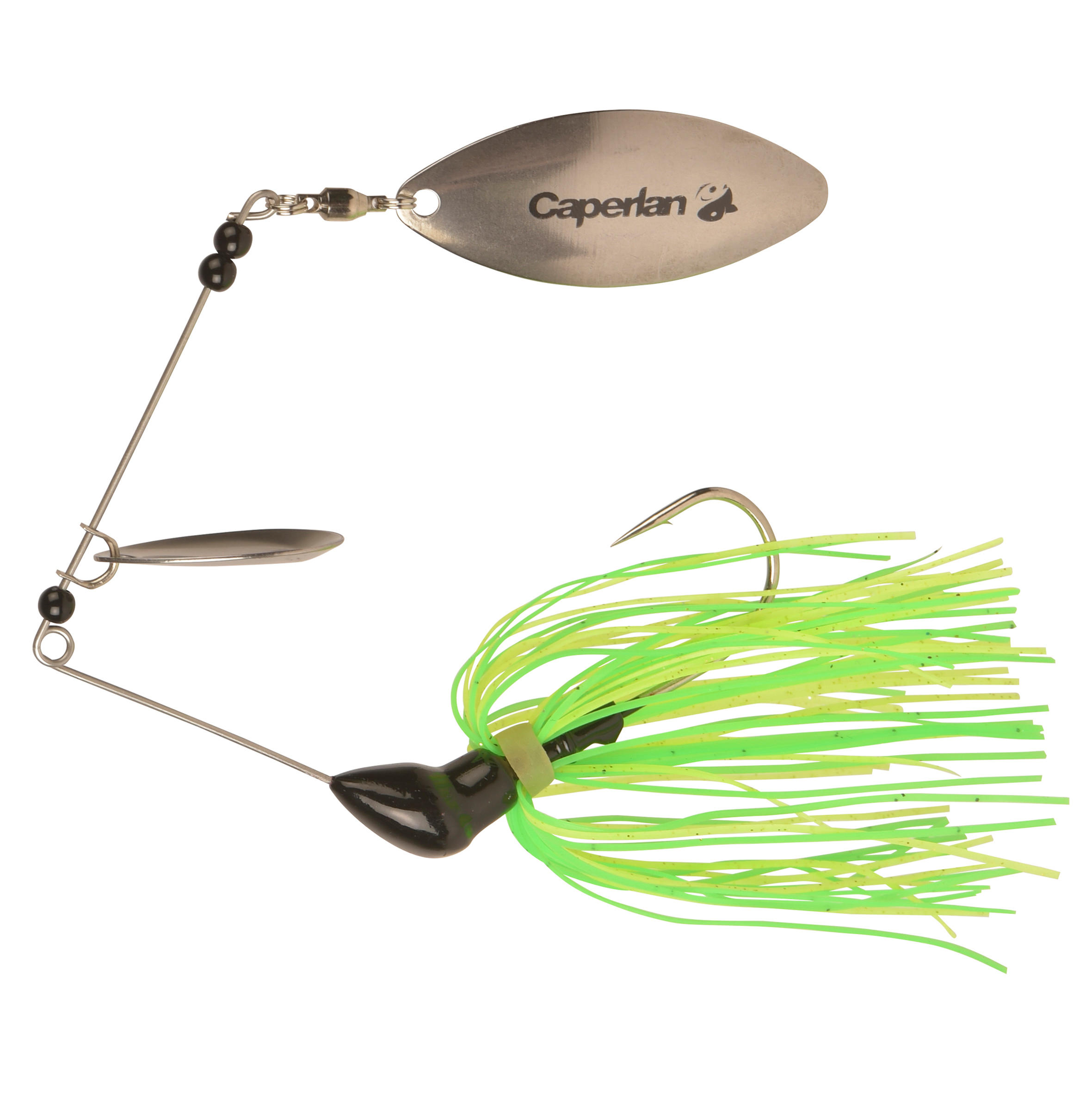 Spinnerbait pesca con señuelos Buckhan 3/8oz amarillo / verde 2/3