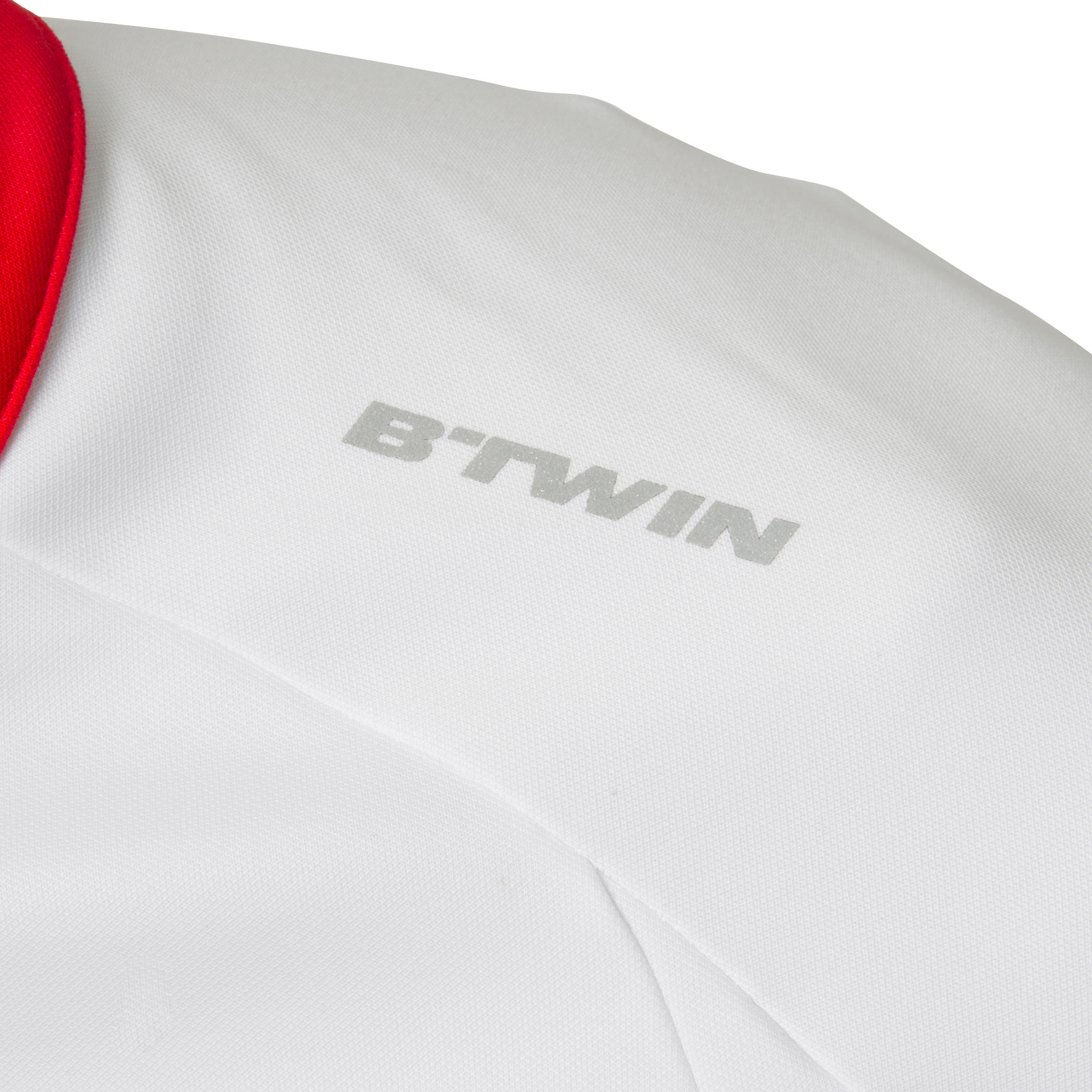 500 Long-Sleeved Cycling Jersey - White/Red 12/13