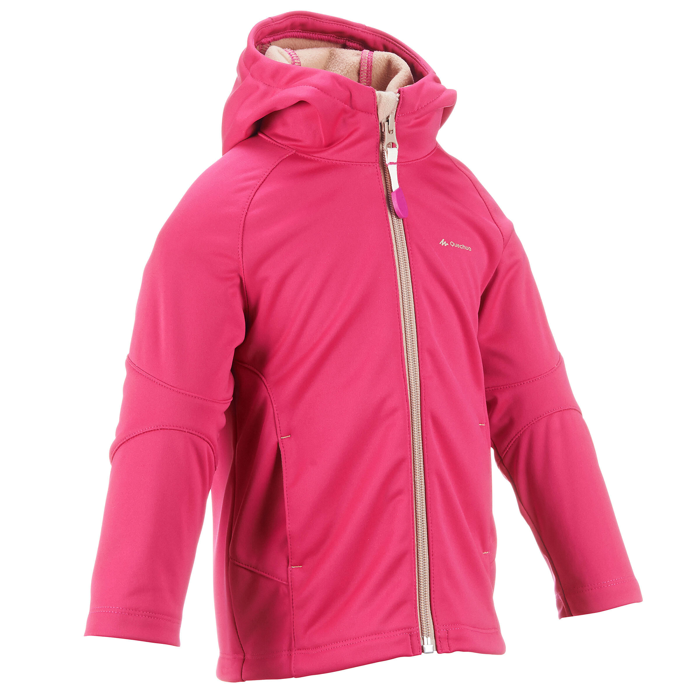 QUECHUA Hike 900 Girl's Hiking Waterproof Softshell Jacket - Pink