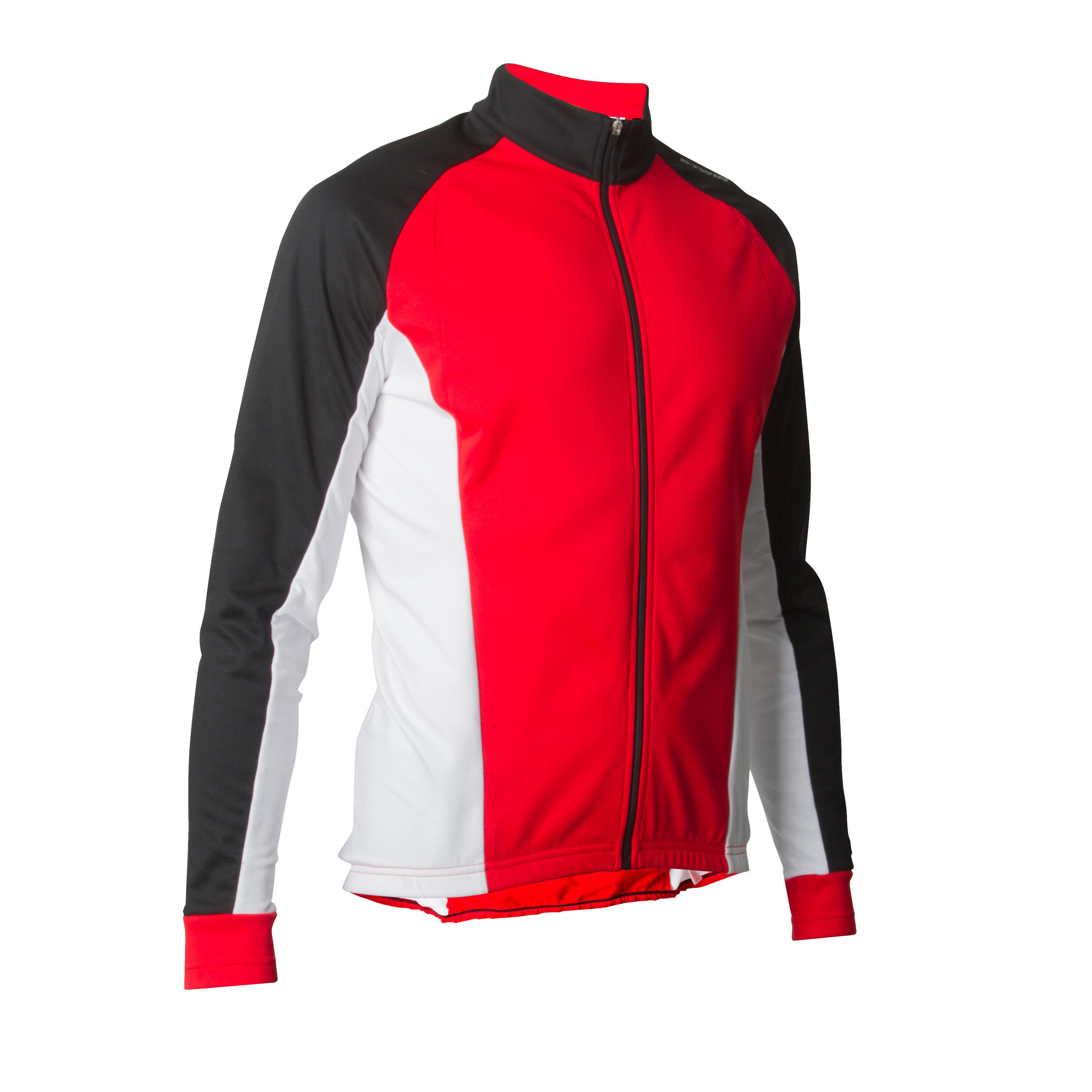 BTWIN 500 Long-Sleeved Cycling Jersey - Red/Black