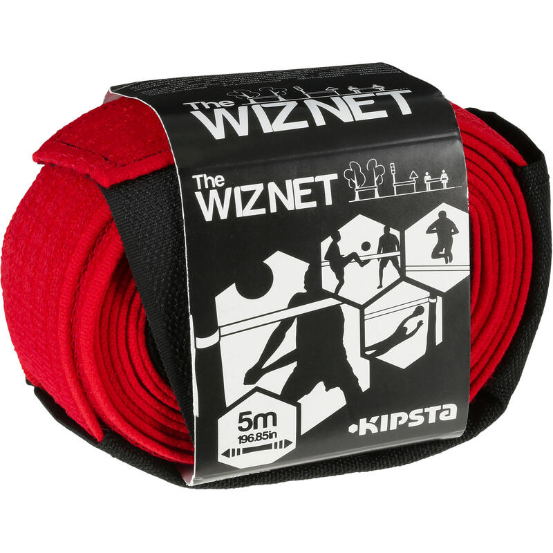 Filet de beach-volley extensible The Wiz Net rouge