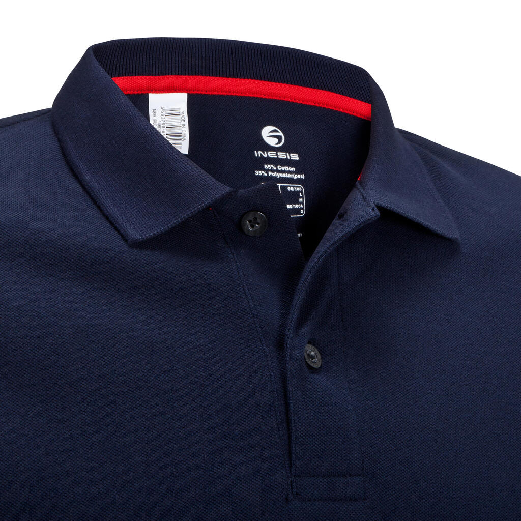 Men's golf short-sleeved polo shirt MW500 navy blue