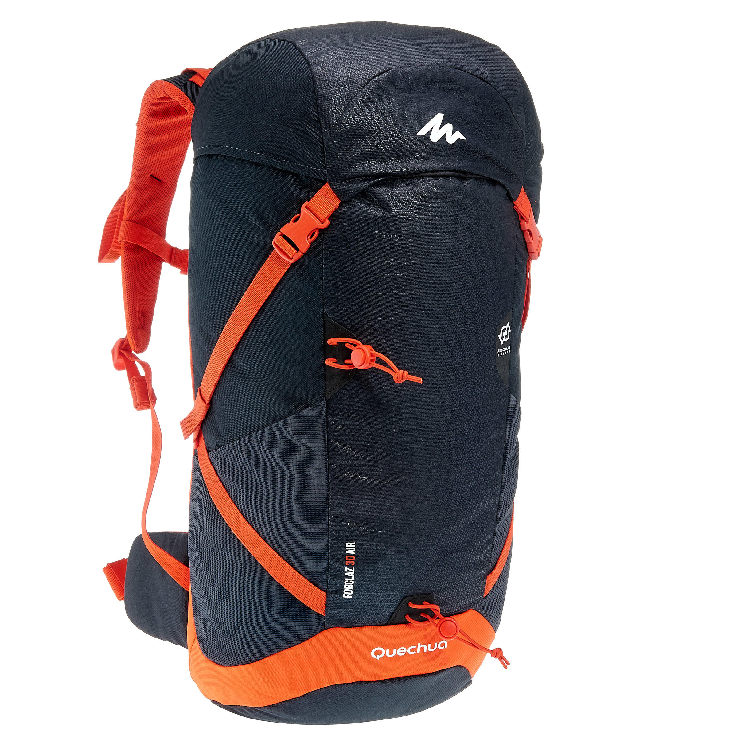 Mochila FORCLAZ 30 litros Negra/roja - Decathlon