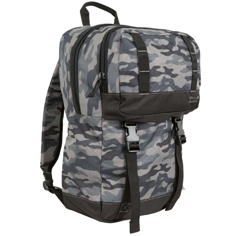 SOLOGNAC CAMOUFLAGE HUNTING BACKPACK BLACK 20L | Decathlon