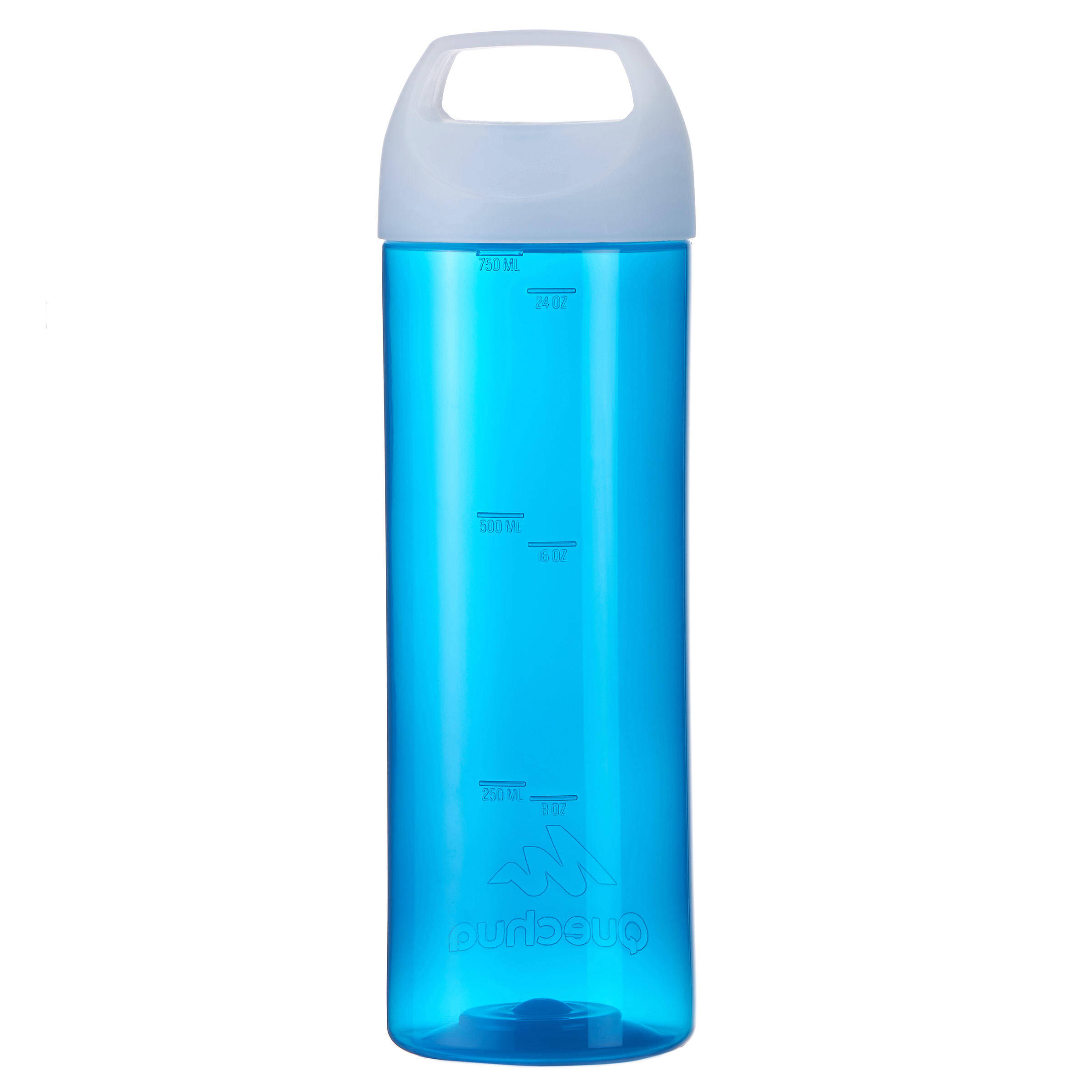 BPA Free Plastic Water Bottle with Handle - 0.75 Litre Blue -  1