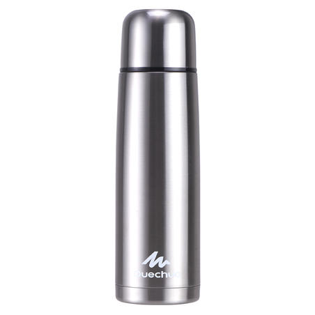 Bouteille isotherme inox 1L avec gobelet pour la randonnée - métal