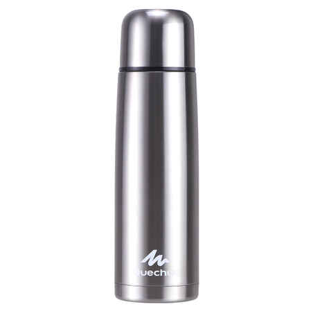 Bouteille isotherme inox 1L avec gobelet pour la randonnée - métal