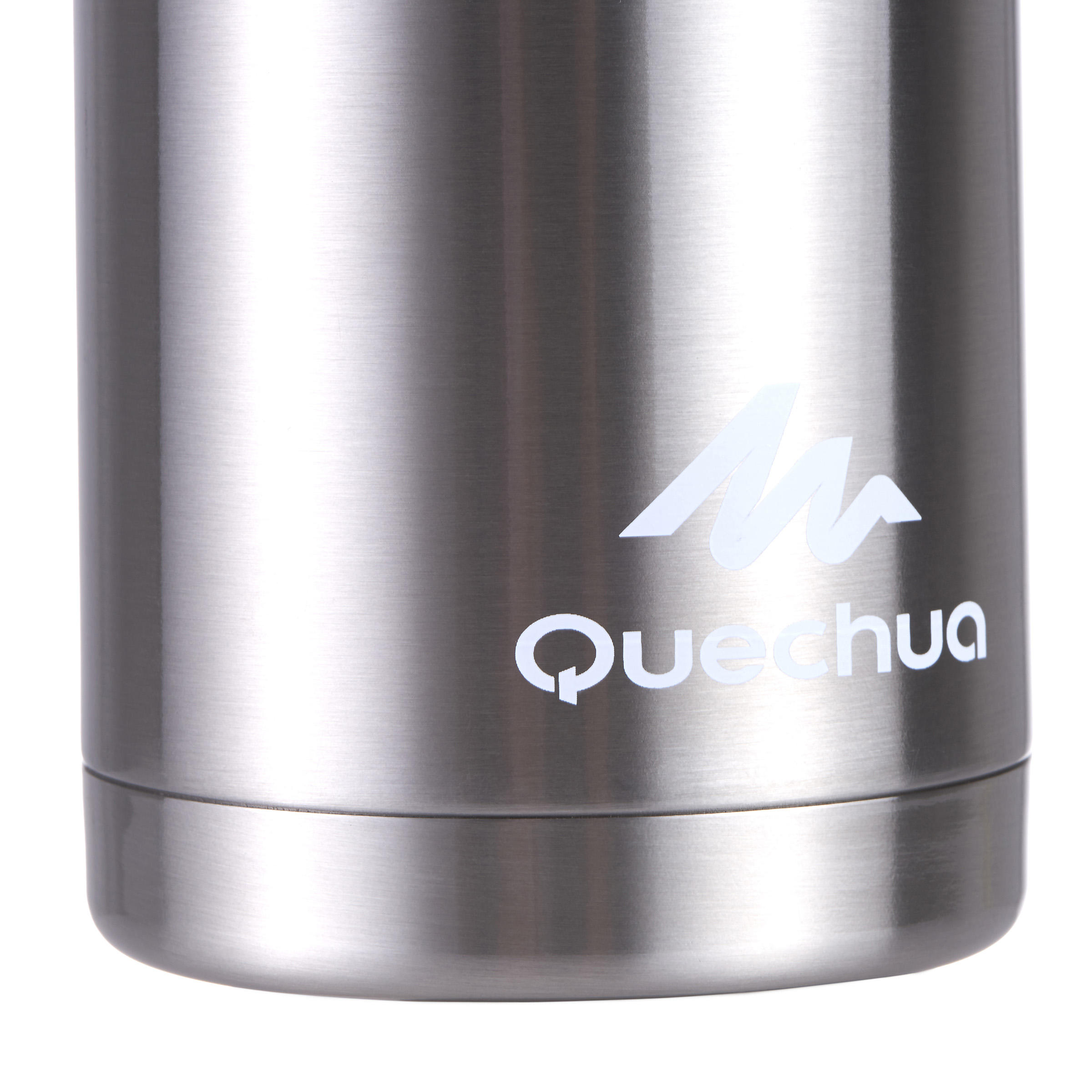 1 L stainless steel isothermal water bottle with cup for hiking - Silver 7/11