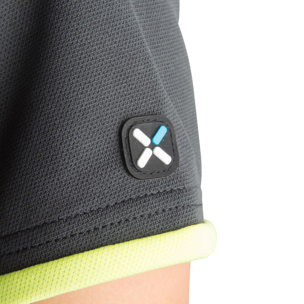 Fahrradtrikot 500 Kurzarm Damen, schwarz/gelb