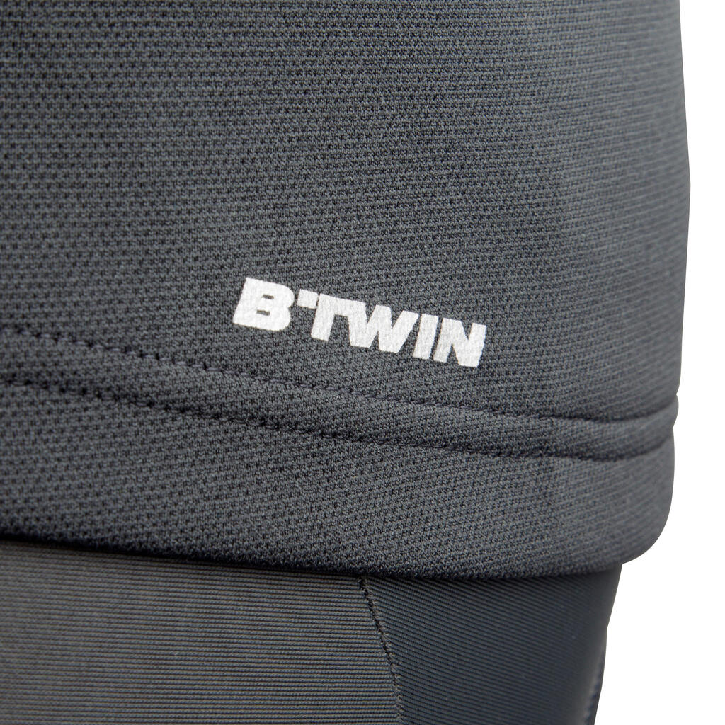 Fahrradtrikot 500 Kurzarm Damen, schwarz/gelb
