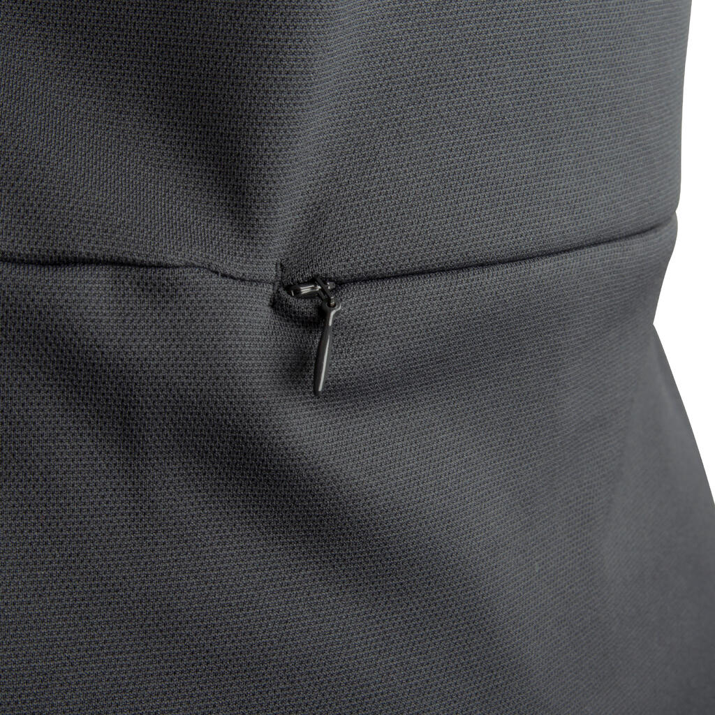 Fahrradtrikot 500 Kurzarm Damen, schwarz/gelb