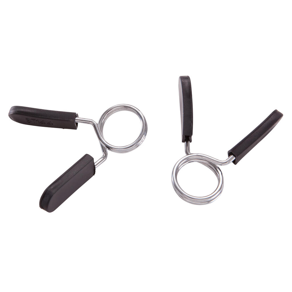 Pair of weight training spring locks