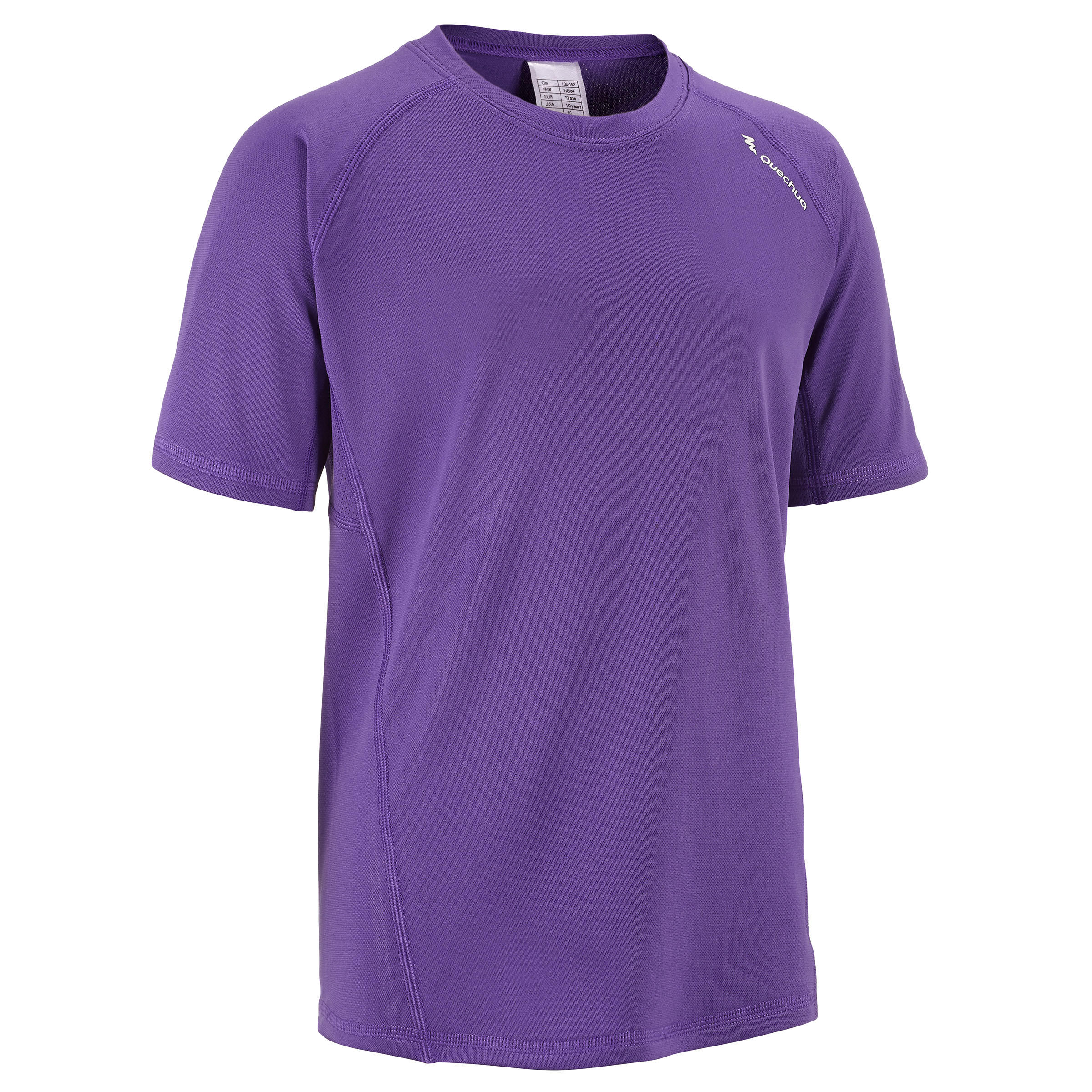 Forclaz 100 Girls' hiking T-shirt in Purple 1/13