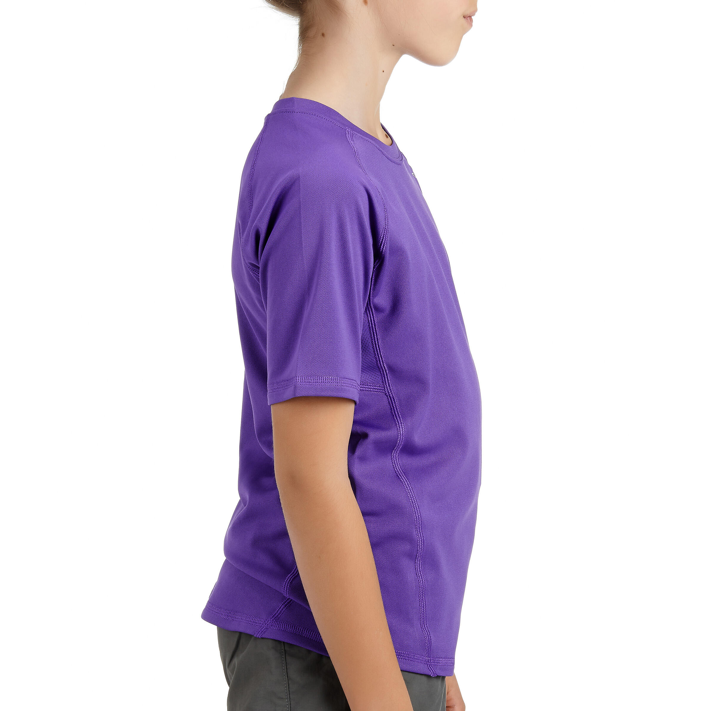 Forclaz 100 Girls' hiking T-shirt in Purple 5/13