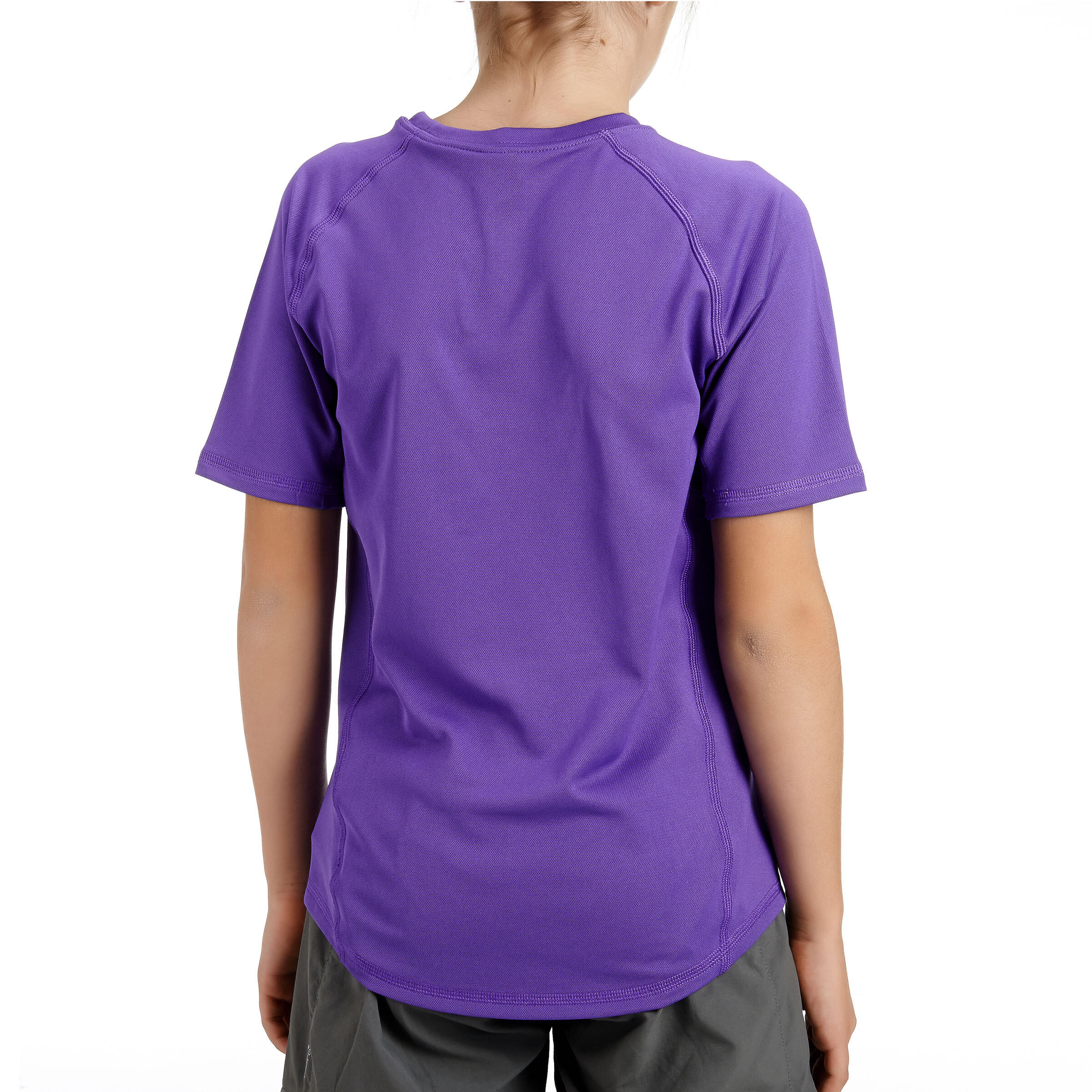 Forclaz 100 Girls' hiking T-shirt in Purple 4/13