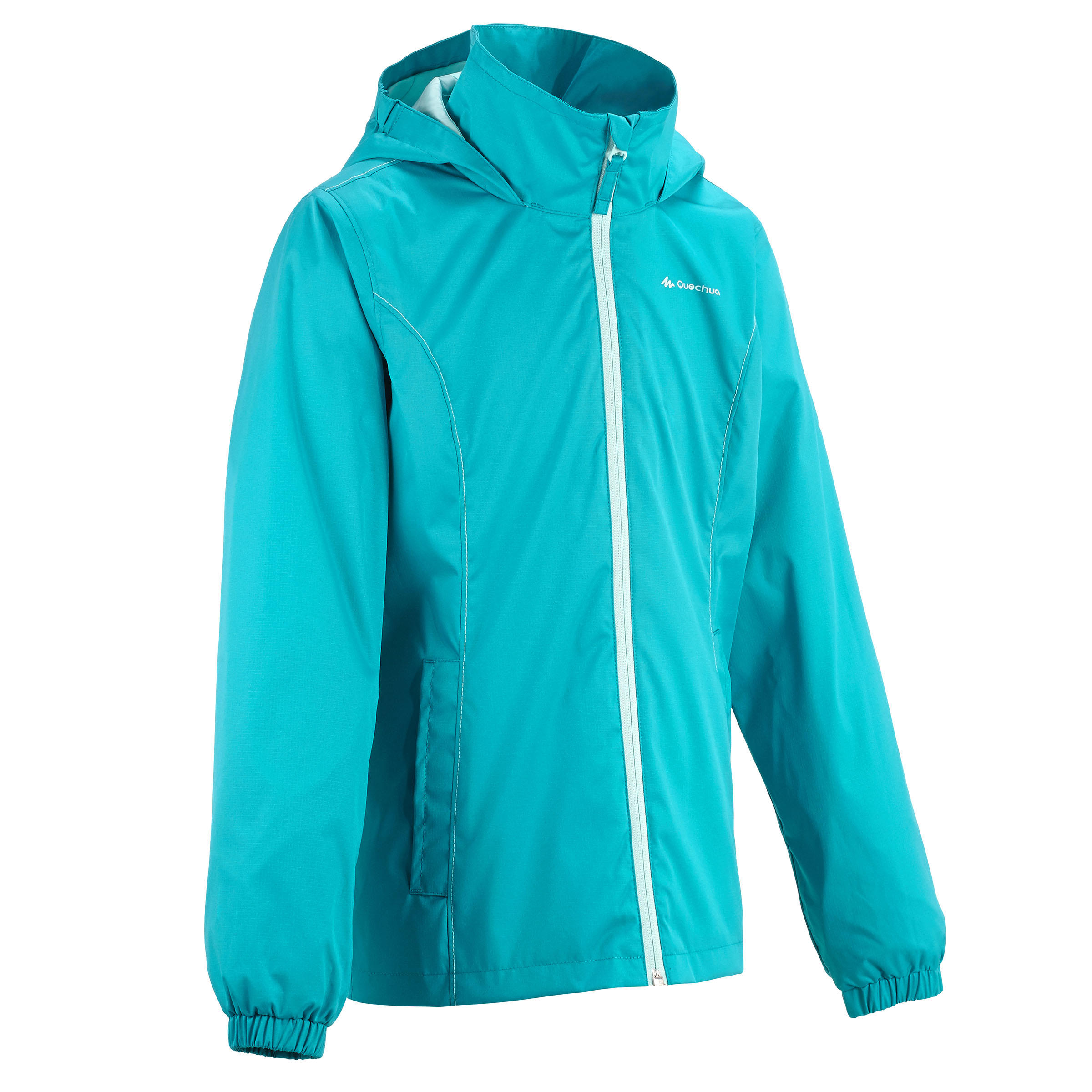 Arpenaz 500 light Girls' Jacket - Caribbean Blue hiking 1/13