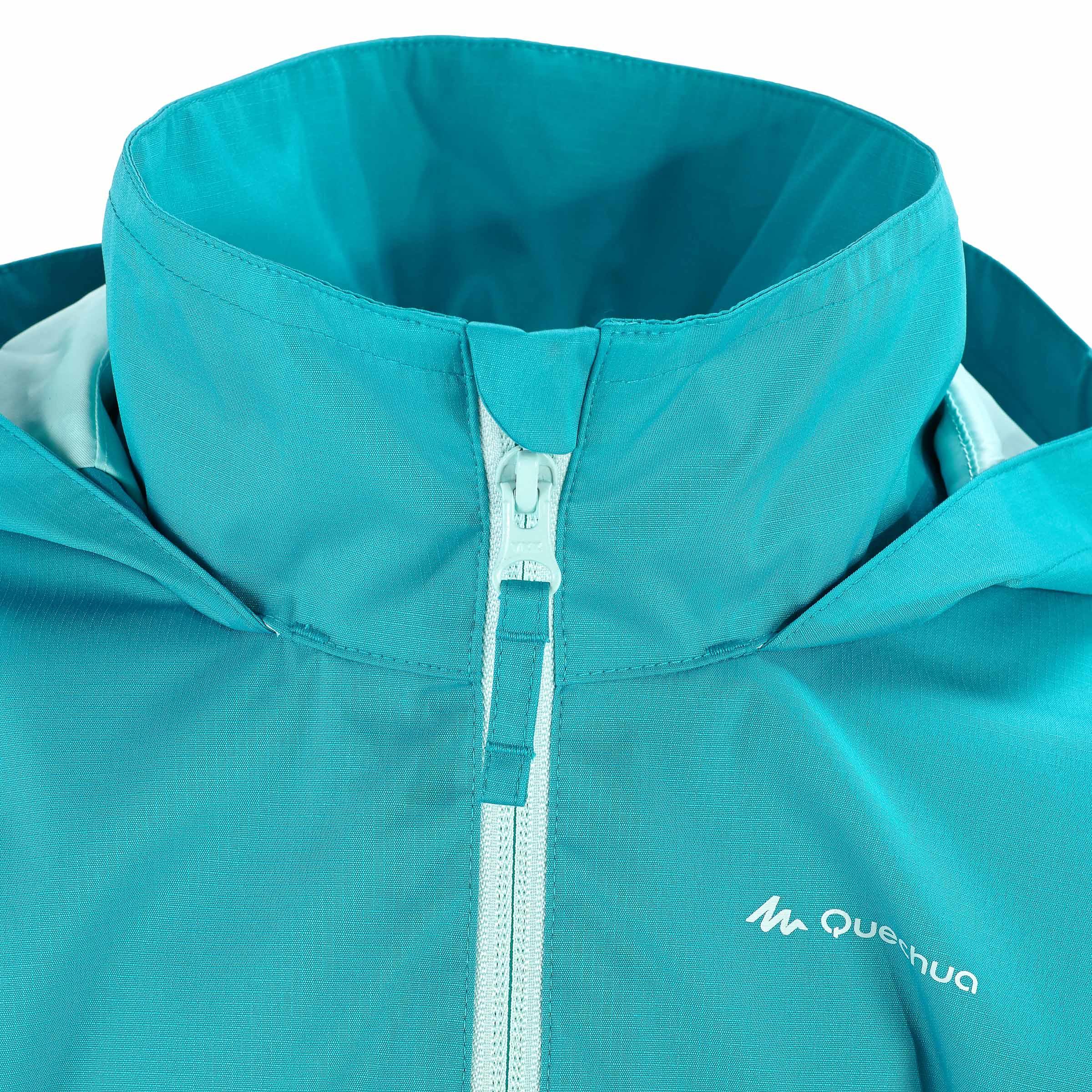 Arpenaz 500 light Girls' Jacket - Caribbean Blue hiking 8/13