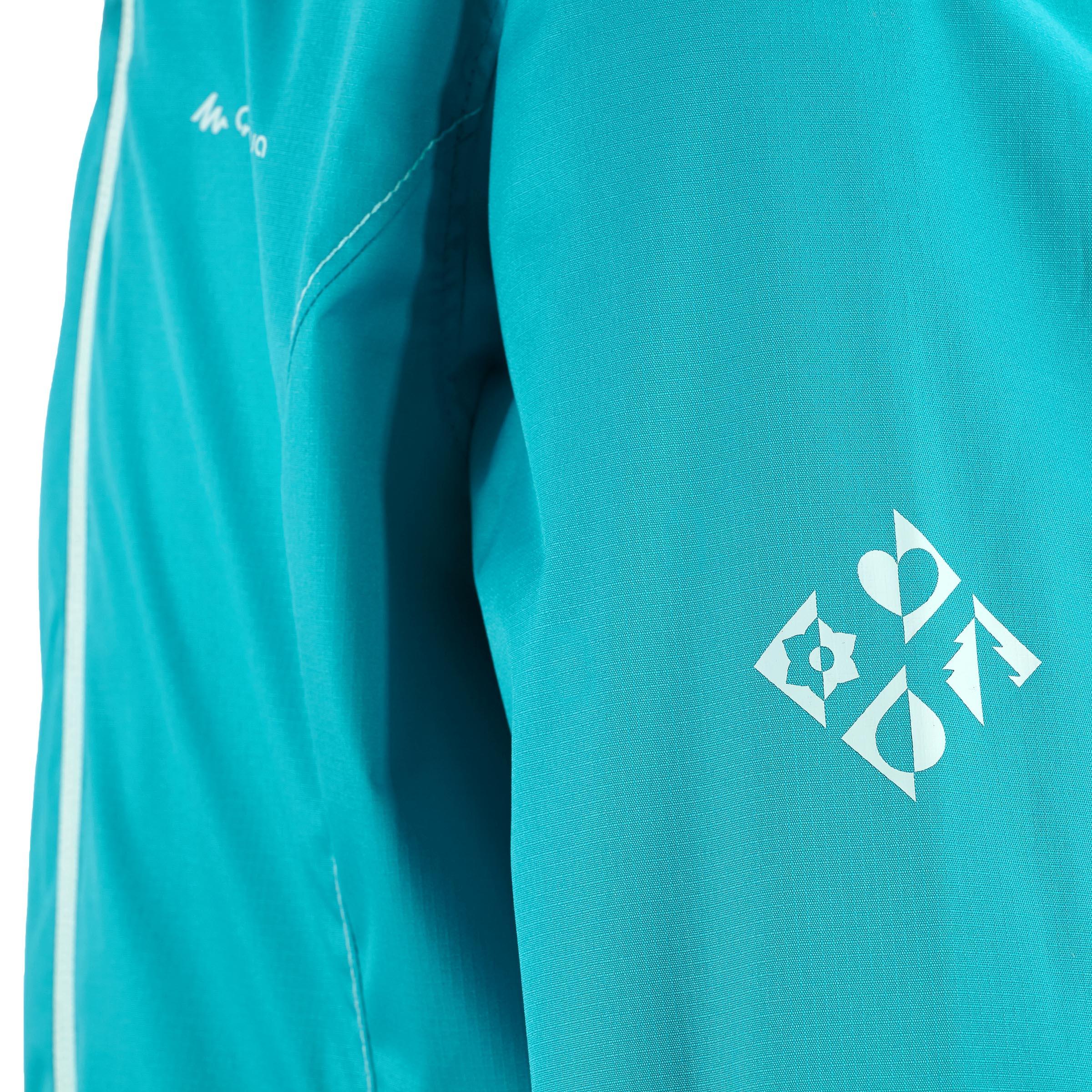 Arpenaz 500 light Girls' Jacket - Caribbean Blue hiking 11/13