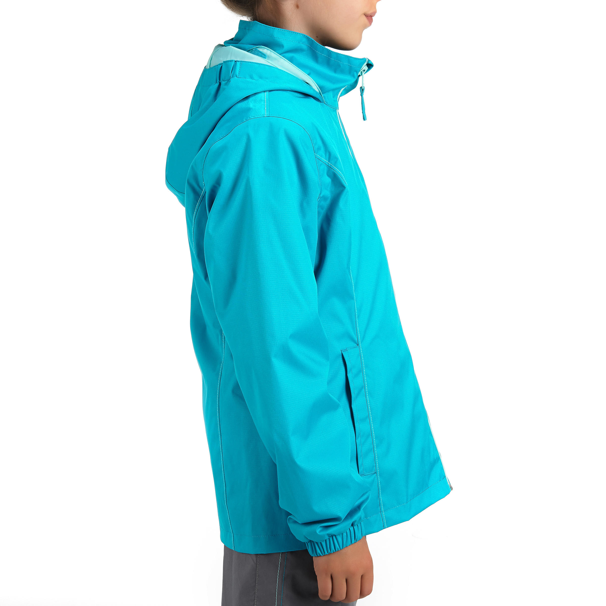 Arpenaz 500 light Girls' Jacket - Caribbean Blue hiking 6/13