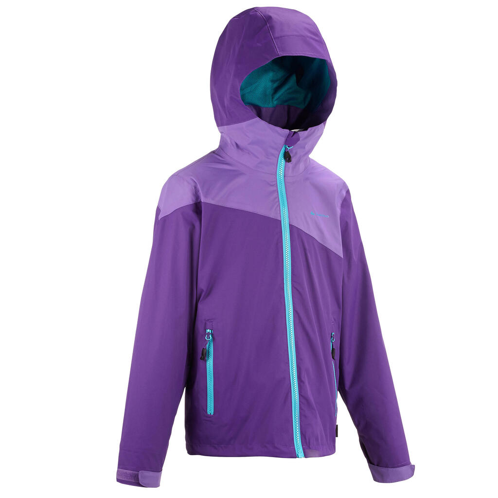 Regenjacke Forclaz 900 Light Kinder, violett